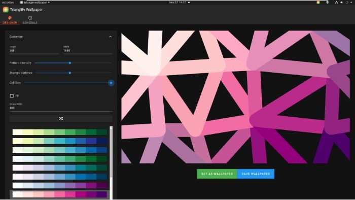 Create Abstract Wallpapers With Trianglify Large Values