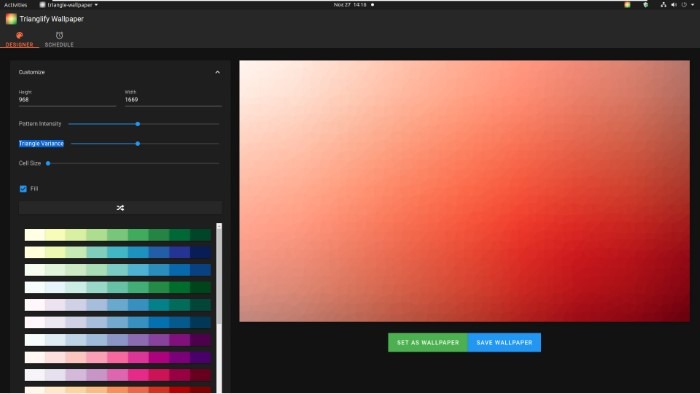 Create Abstract Wallpapers With Trianglify Small Cell Size