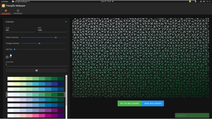Create Abstract Wallpapers With Trianglify Small Values