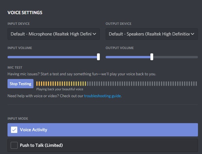 Discord Screenshare Mic Testing