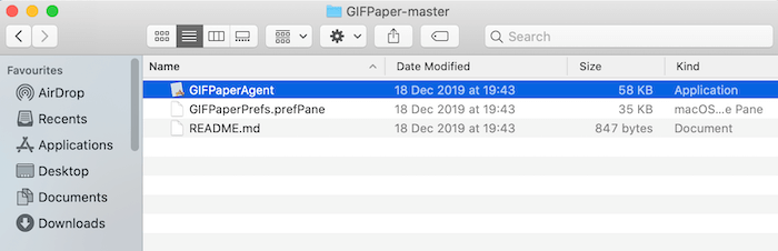 Launch the GIFPaper agent. 