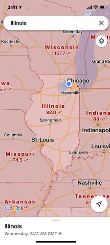 Google Maps Update Illinois