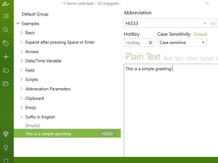 Text Expansion Atext