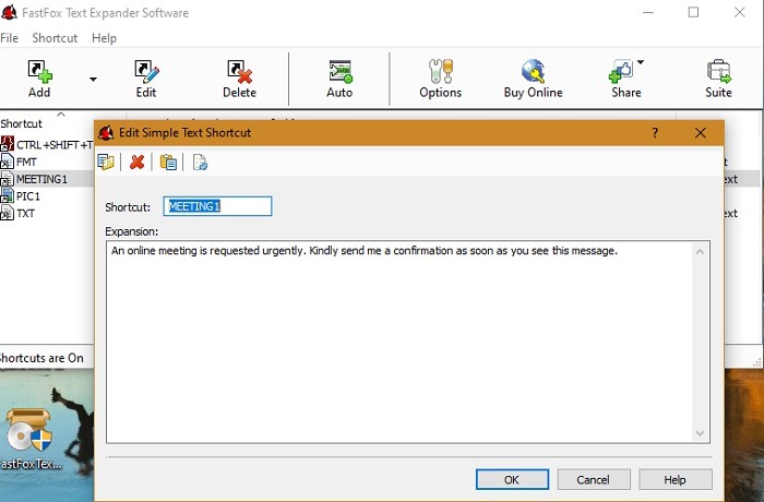 Text Expansion Fastfox Shortcutsetup