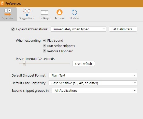 Text Expansion Textexpander Preferences