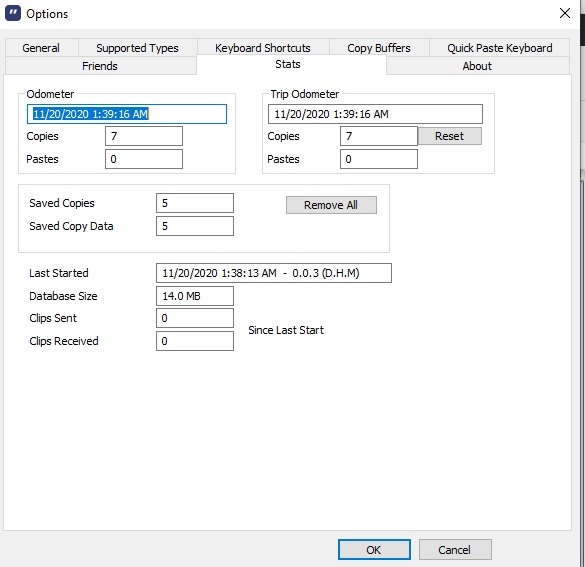 Best Free Clipboard Managers For Windows Ditto Stats Tab