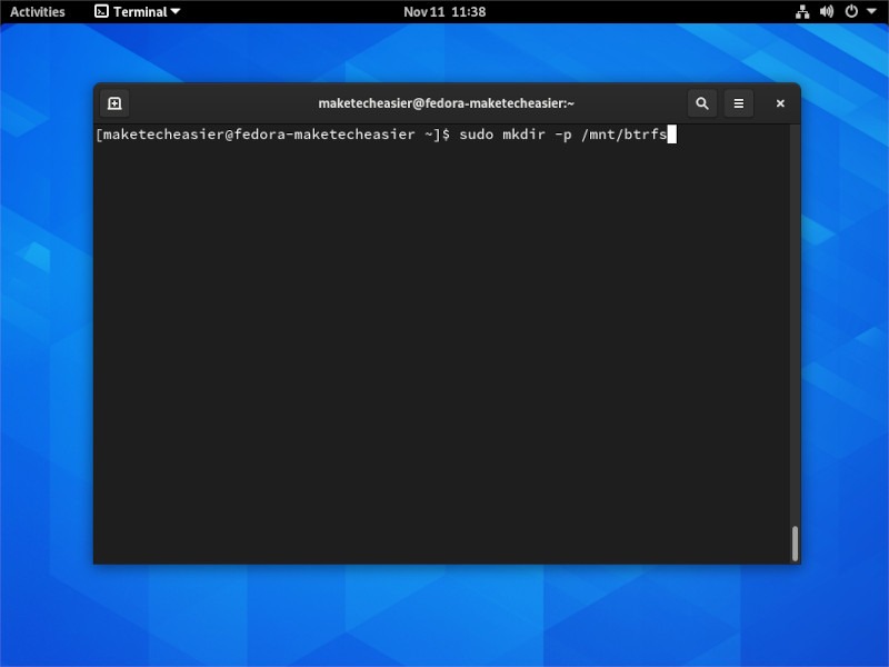 Btrfs Making Mount Point
