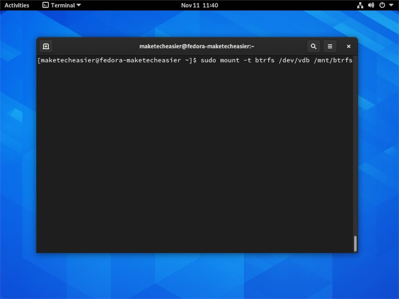 Btrfs Mounting Partition