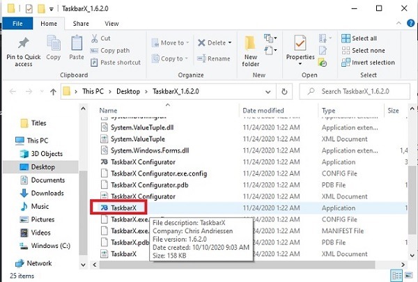 Customizing The Windows 10 Taskbar With Taskbarx Application
