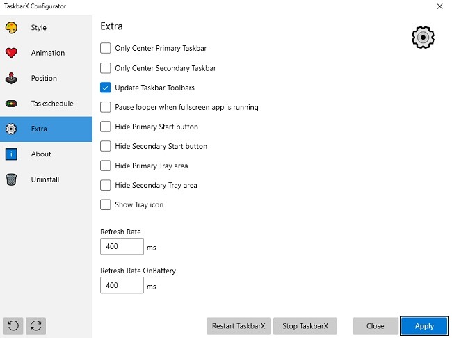 Customizing The Windows 10 Taskbar With Taskbarx Extra