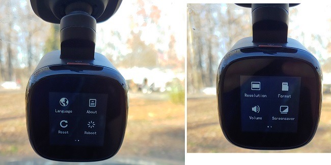 Jomise K7 Dash Cam Review First Menu