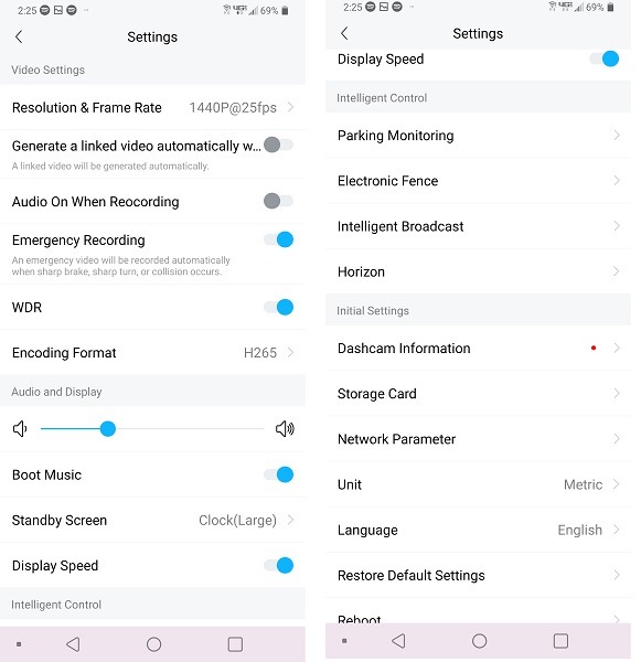 Jomise K7 Dash Cam Review Settings