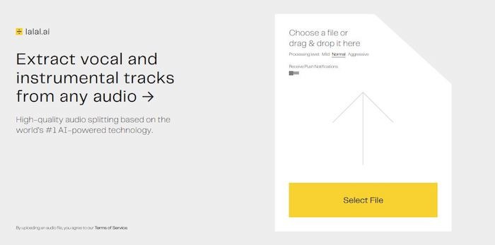 Lalalai Main Interface