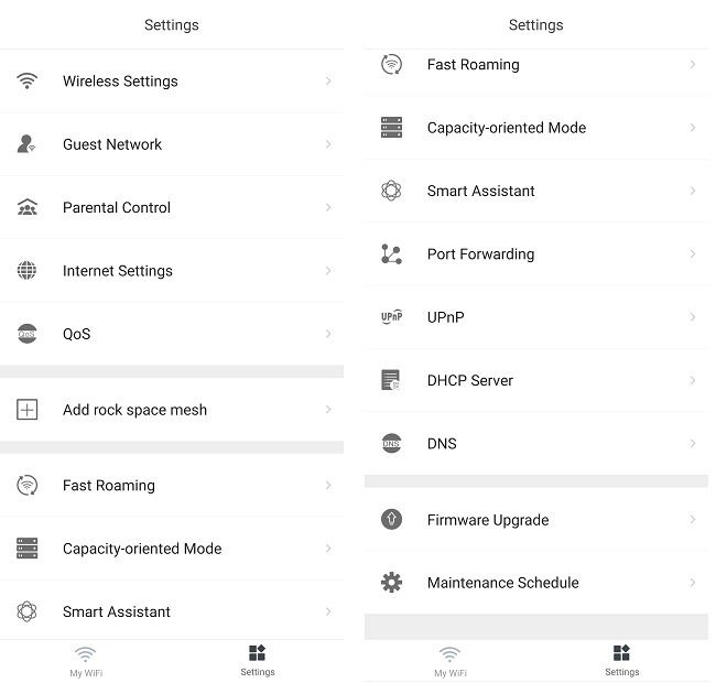 Rockspace Whole Home Mesh Wifi System Review App Settings