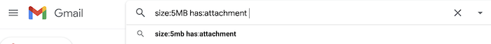 Use Gmail Search Tips Large File