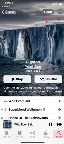 Apple Music Animated Artwork Pearl Jam