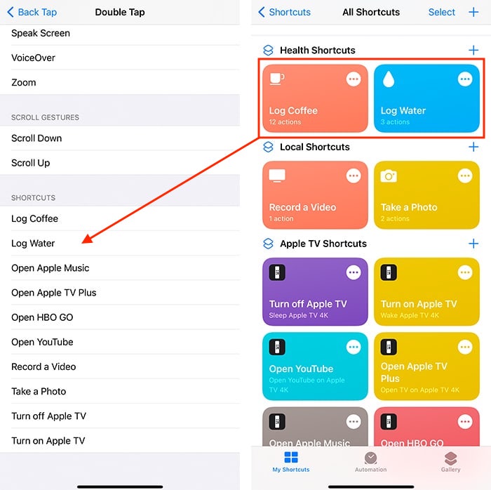 Back Tap Iphone Shorcuts App Integration