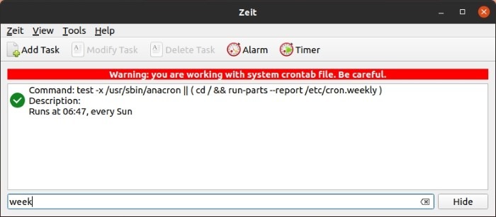 Easy Crontab With Zeit Filtering