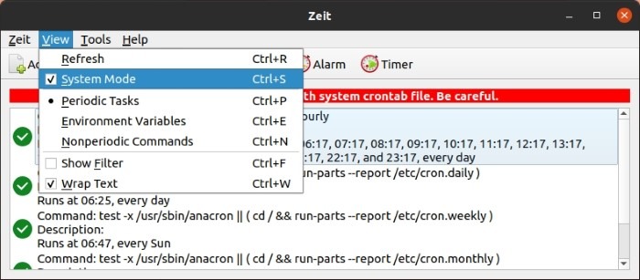 Easy Crontab With Zeit System Mode