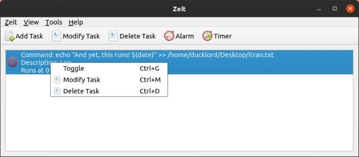 Easy Crontab With Zeit Task List