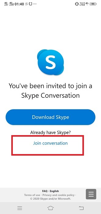 Skype Meet Now Join Convo