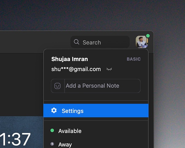 Virtual Background Zoom Settings Profile