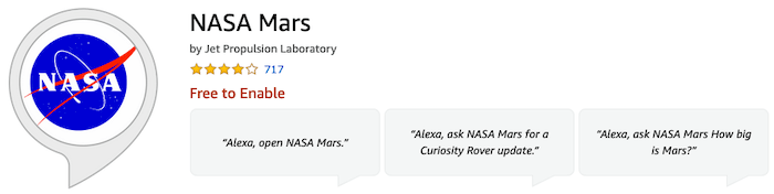 The NASA Mars Alexa Skill