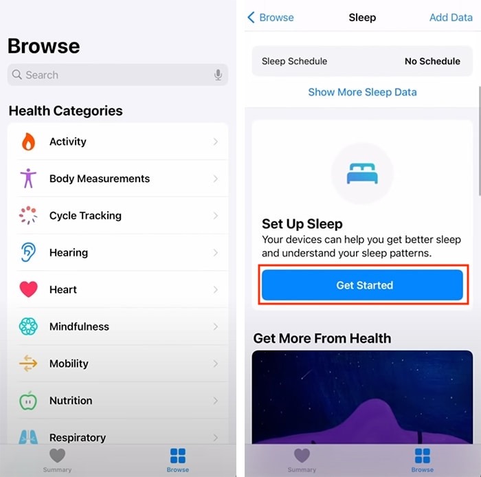 Apple Watch Sleep Tracking Initial Step