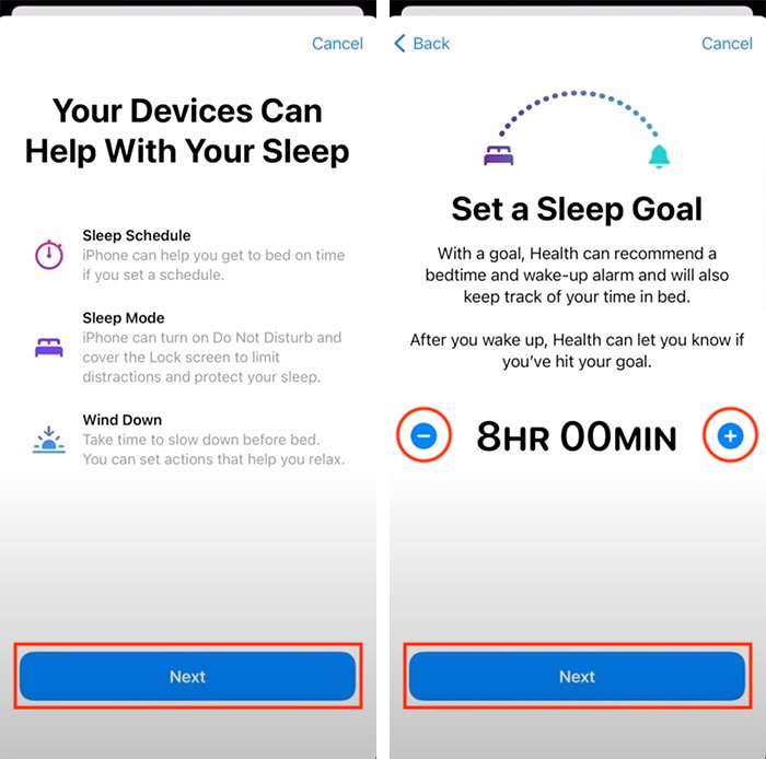 Apple Watch Sleep Tracking Setting Sleep Goal