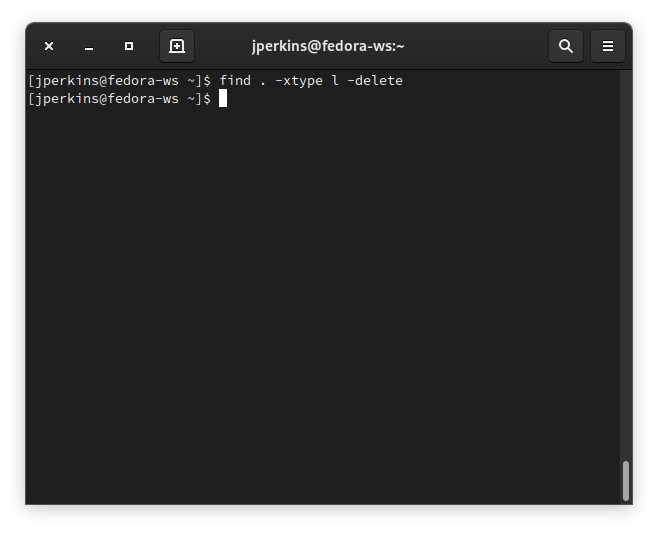 Broken Symlinks Find Delete