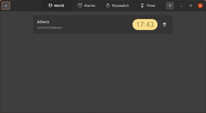 Check Time With Gnome Clocks Clock Added