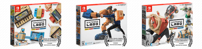 Kits for the Nintendo Labo platform.