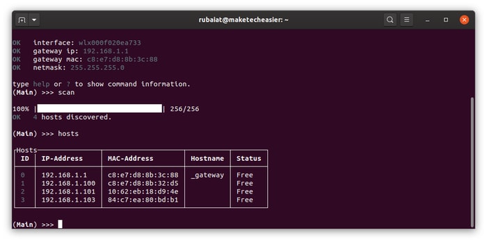 Evillimiter Scan Hosts