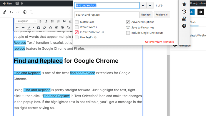 Find And Replace Text Chrome 2 1