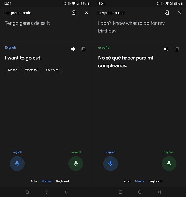 How Google Assistant Interpreter Manual Mode