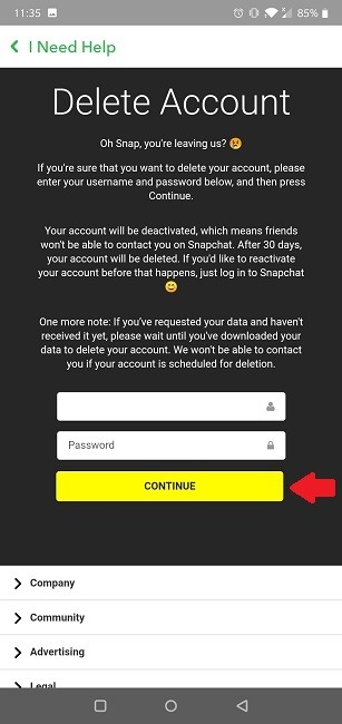 How To Delete Snapchat Mobile Erase Account Permanent
