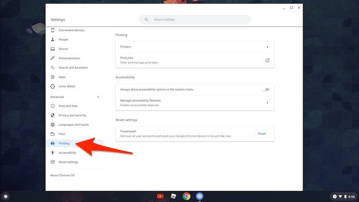 How To Print Chromebook Advanced Settings