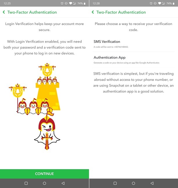 How To Two Factor Authentication Snapchat Login Verification