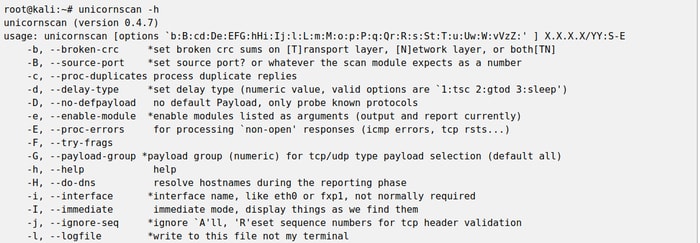 Unicornscan networking tool