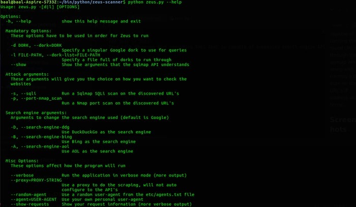 Linux Port Scanner Zeus
