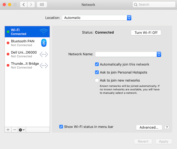 In your Mac's "Network" settings, select your active connection. 