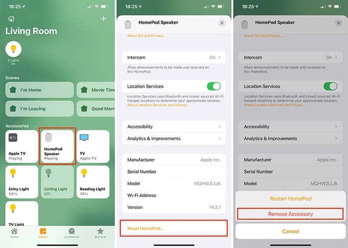 Reset Homepod Home App Ios