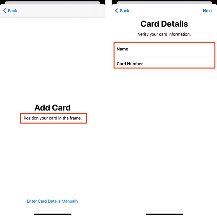 Set Up Apple Pay Card Verification Iphone