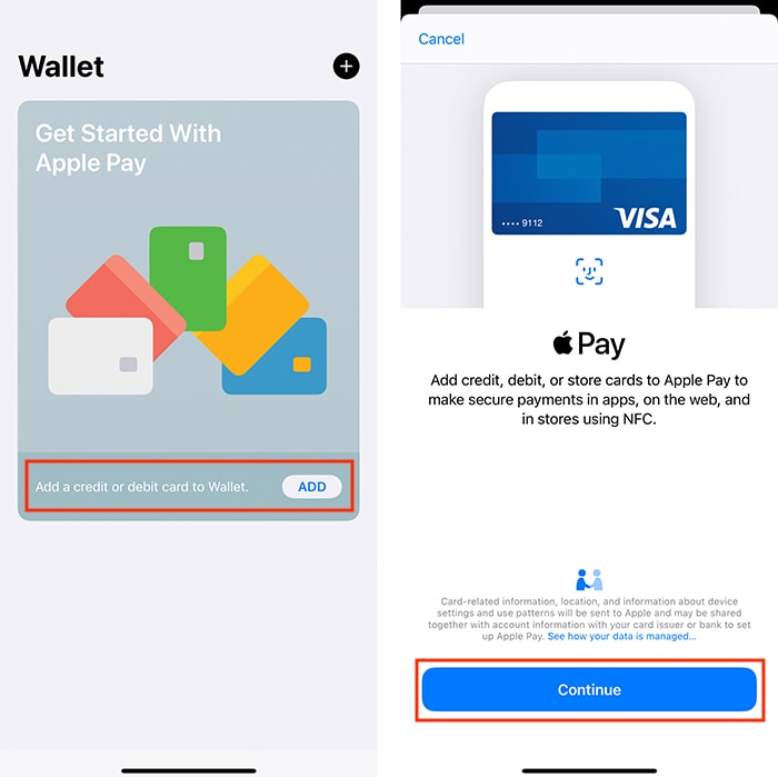 Set Up Apple Pay Iphone Wallet App