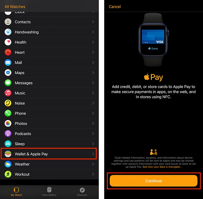 Set Up Apple Pay Watch Introduction Screen
