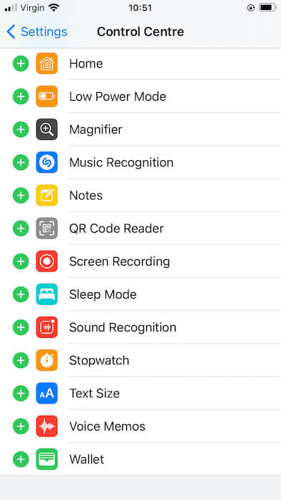 You can add Shazam's "Music Recognition" service to the Control Center. 