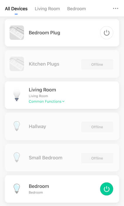 The mobile Smart Life app.