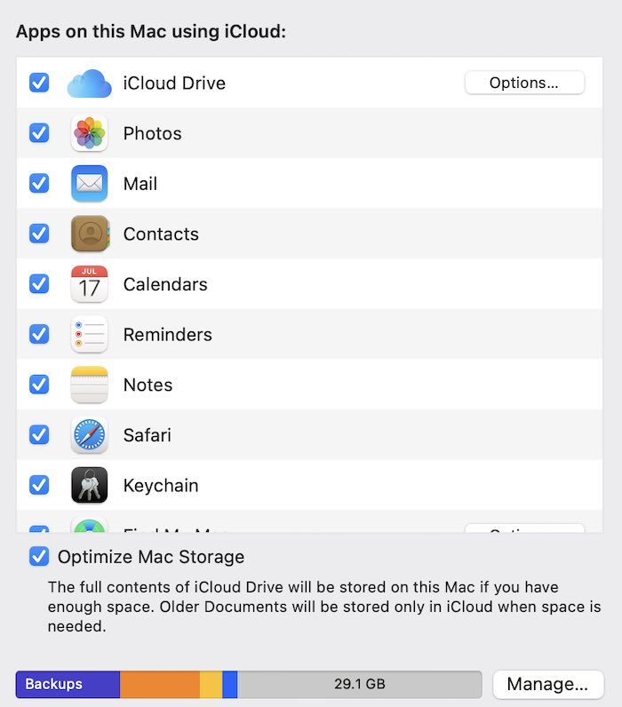 Taking Up Icloud Storage Mac 1