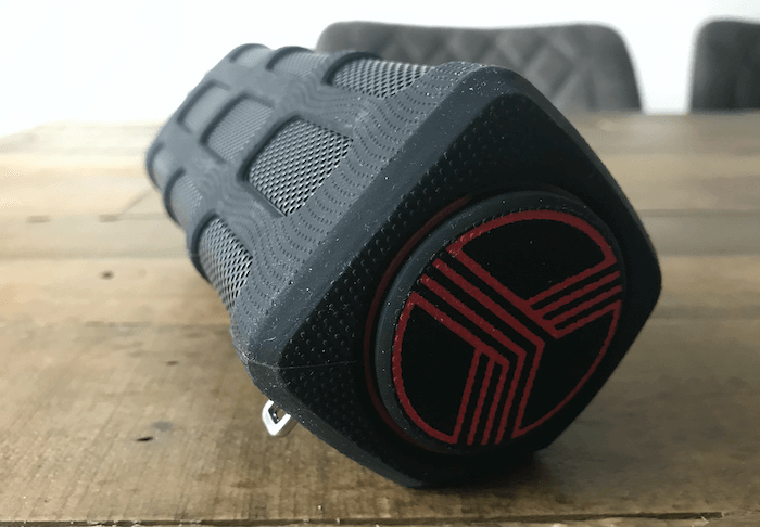 The Treblab Bluetooth speaker has a robust design that's outdoor-friendly.
