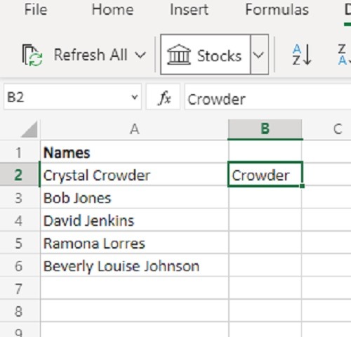 3 Ways To Split Cells In Microsoft Excel Flash Fill Start